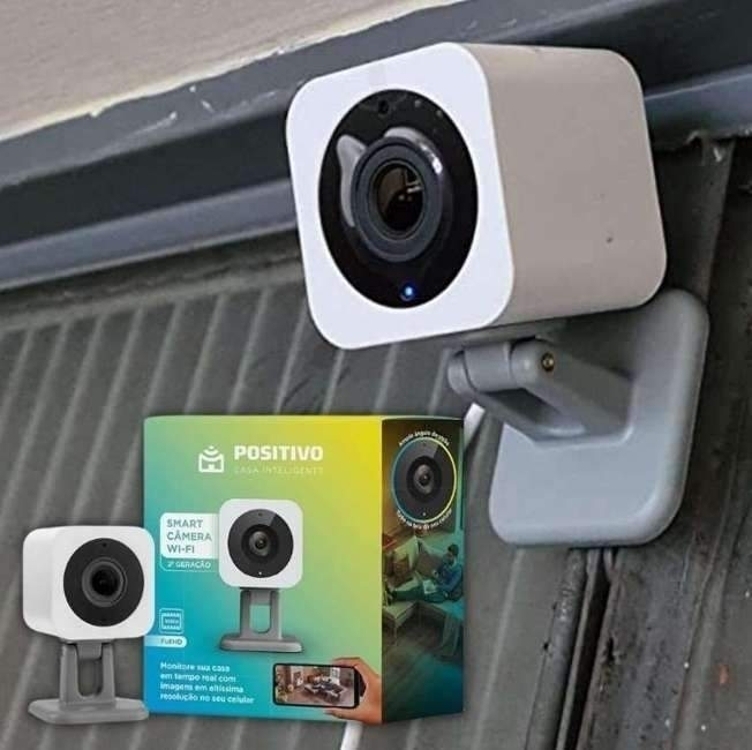Smart Câmera Wi-Fi Positivo Casa Inteligente, 1080p Full HD, 20 FPS, áudio bidirecional, detecção de movimentos, visão noturna, Bivolt – Compatível com Al Smart Câmera Wi-Fi Positivo Casa Inteligente, 1080p Full HD, 20 FPS, áudio bidirecional, detecção de movimentos, visão noturna, Bivolt – Compatível com Al