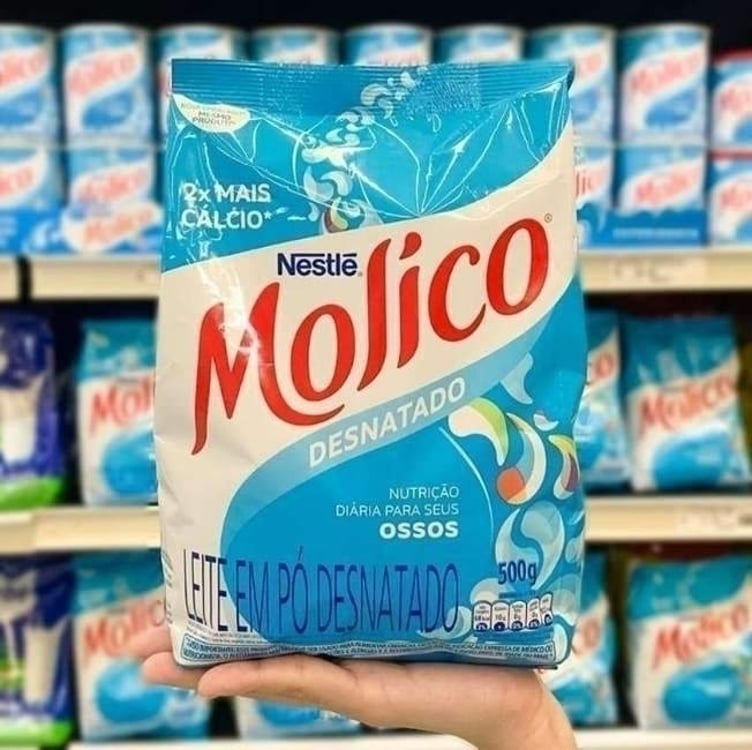 Leite em Pó, Desnatado, Total Cálcio, Molico, 500g Leite em Pó, Desnatado, Total Cálcio, Molico, 500g