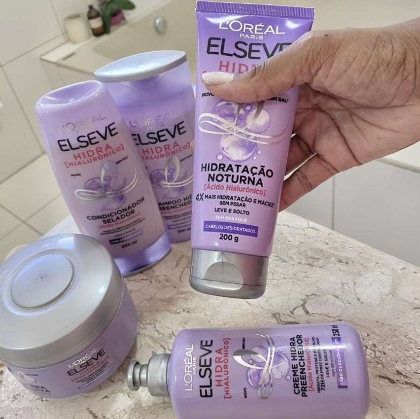 Elséve Hidra Hialurônico Kit - Shampoo + Condicionador + Creme de Pentear + Máscara + Creme Noturno - Elseve Elséve Hidra Hialurônico Kit - Shampoo + Condicionador + Creme de Pentear + Máscara + Creme Noturno - Elseve