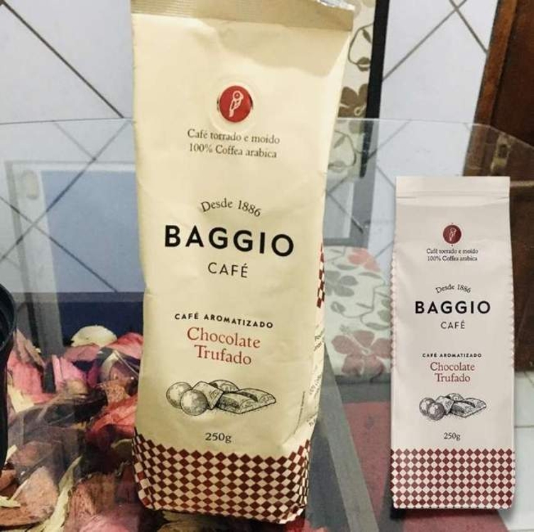 Café Torrado e Moído Aroma de Chocolate com Avelã Baggio Café 250g Café Torrado e Moído Aroma de Chocolate com Avelã Baggio Café 250g