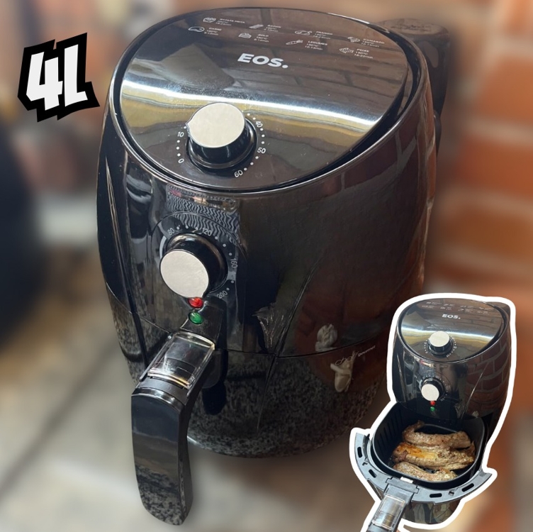 Fritadeira Sem Óleo Air Fryer Eos Chef Gourmet 4 Litros Preto Eaf40p 110v Fritadeira Sem Óleo Air Fryer Eos Chef Gourmet 4 Litros Preto Eaf40p 110v