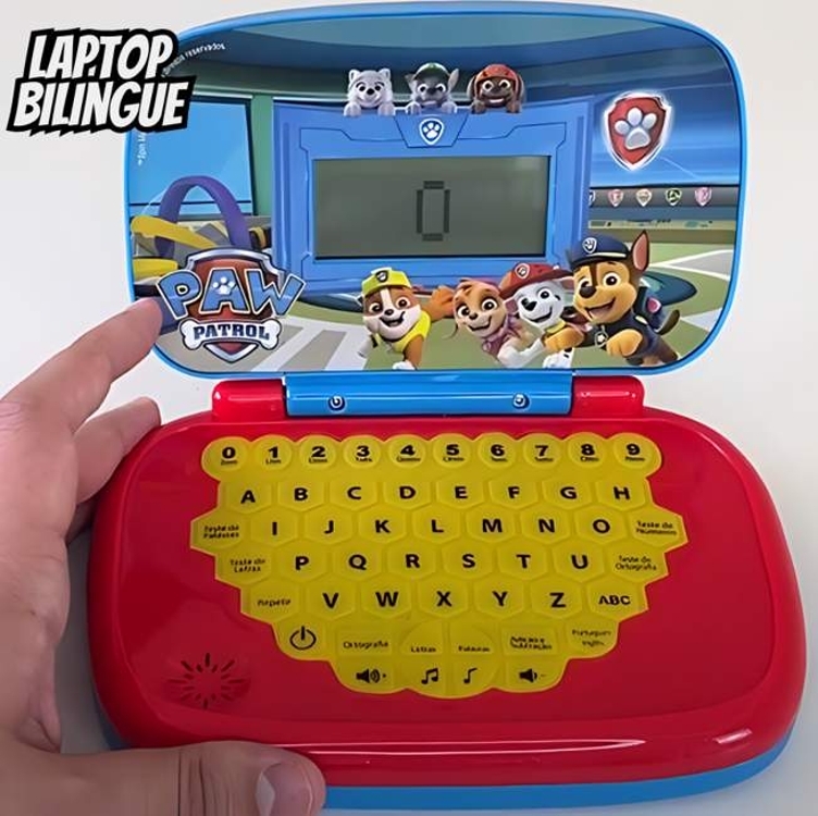 Laptop Infantil Paw Patrol Bilíngue Musical - Emite Som Candide Laptop Infantil Paw Patrol Bilíngue Musical - Emite Som Candide