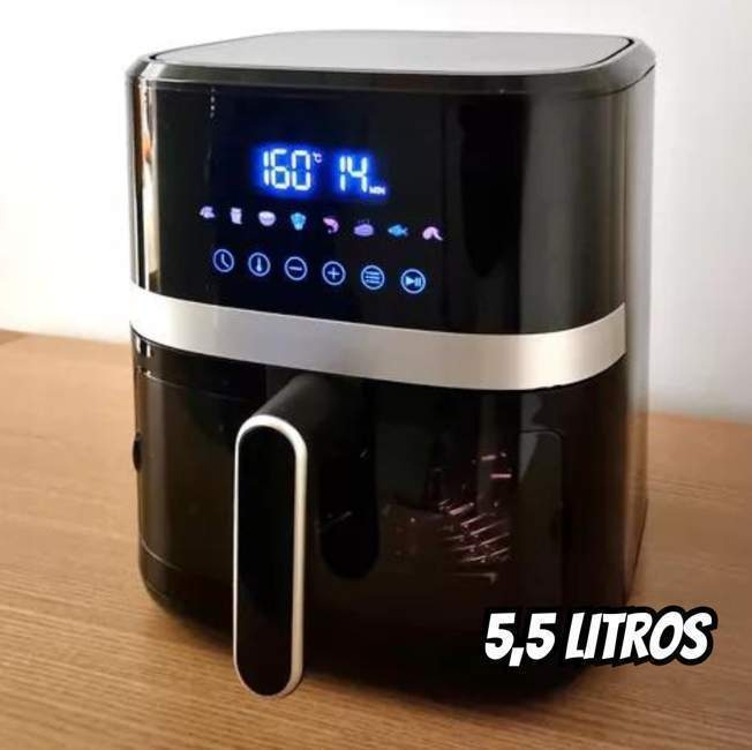 Air Fryer Fritadeira Elétrica Touch Jumbo Gaabor Af65t-bk01a 5.5l 1500w Cor Cinza Escuro 110v Air Fryer Fritadeira Elétrica Touch Jumbo Gaabor Af65t-bk01a 5.5l 1500w Cor Cinza Escuro 110v