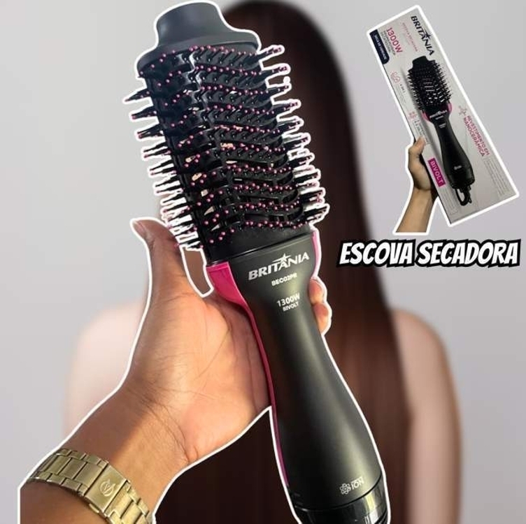 Escova Secadora Britânia BEC02PR Bivolt 4 em 1 1300W Escova Secadora Britânia BEC02PR Bivolt 4 em 1 1300W