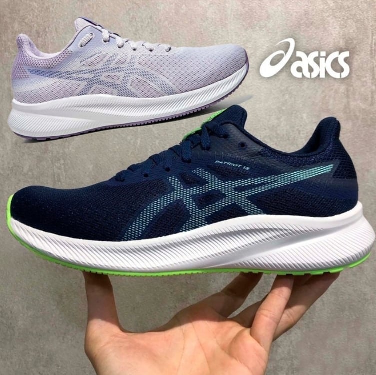 Tênis Asics Patriot 13 Feminino - Amarelo+Azul Tênis Asics Patriot 13 Feminino - Amarelo+Azul