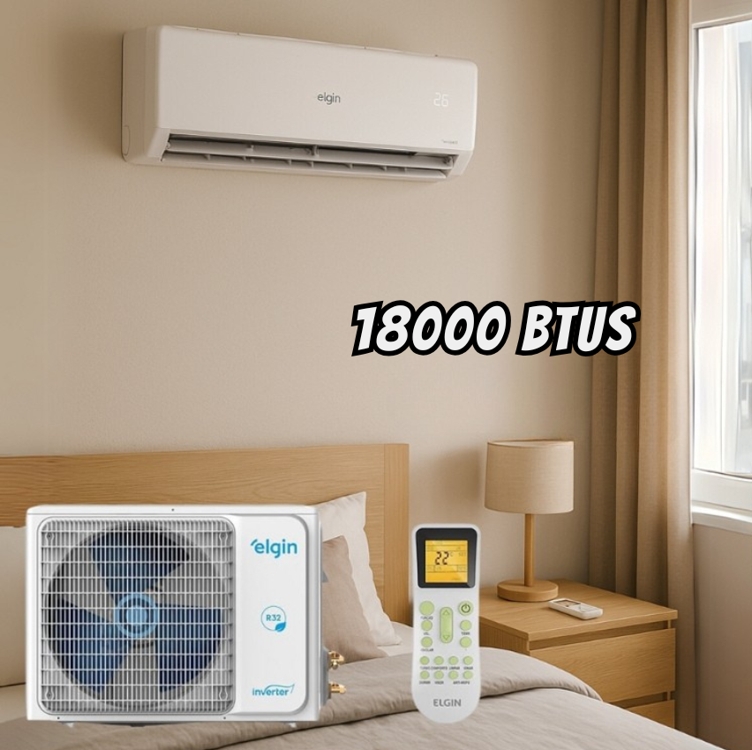 Ar Condicionado Split Hi Wall - Inverter R-32 - Elgin - Eco Dream - 18000 Btus - Frio - 220V Monofásico Ar Condicionado Split Hi Wall - Inverter R-32 - Elgin - Eco Dream - 18000 Btus - Frio - 220V Monofásico