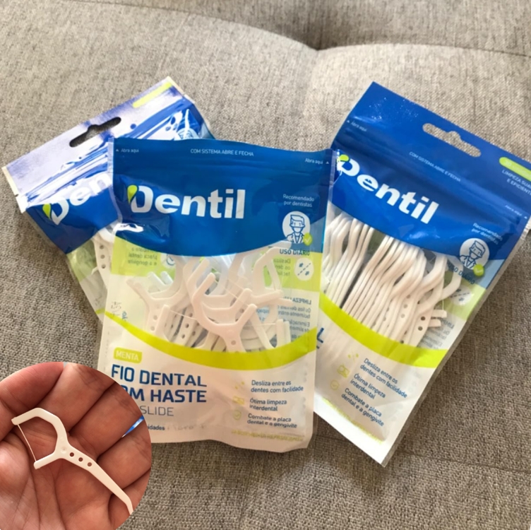 Dentil Fio Dental Pro Com Haste - 30 Und Dentil Fio Dental Pro Com Haste - 30 Und