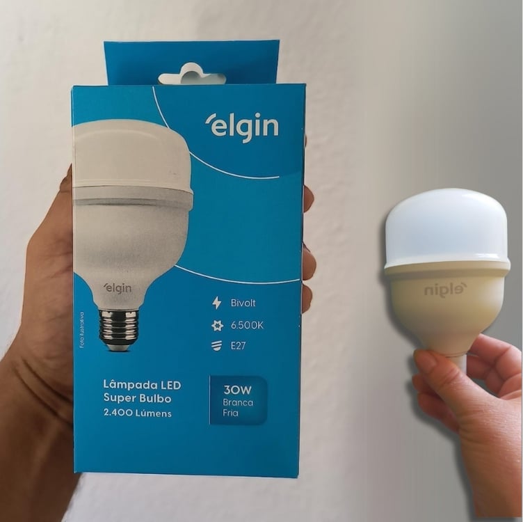 Elgin Lâmpada Super Bulbo Led t 30w Bivolt 6500k Branca Elgin Lâmpada Super Bulbo Led t 30w Bivolt 6500k Branca