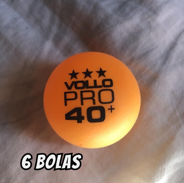 Vollo Kit 6 Bolas de Tênis de Mesa Vollo Kit 6 Bolas de Tênis de Mesa