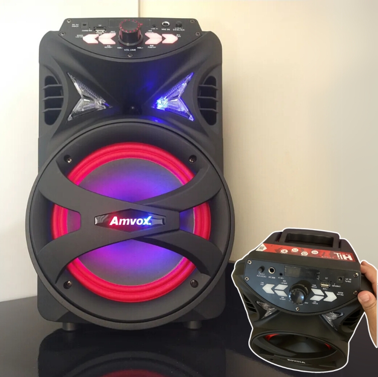 Caixa de Som Amplificada Amvox ACA 255 Hit Woofer 8" Portátil Bluetooth Preto Bivolt Caixa de Som Amplificada Amvox ACA 255 Hit Woofer 8" Portátil Bluetooth Preto Bivolt