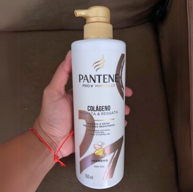 Shampoo Pantene Colágeno Hidrata e Resgata 510ml, Rosa Shampoo Pantene Colágeno Hidrata e Resgata 510ml, Rosa
