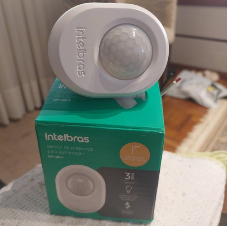 Interruptor Sensor de Presença para Iluminação ESPI 360 A Branco Intelbras Interruptor Sensor de Presença para Iluminação ESPI 360 A Branco Intelbras