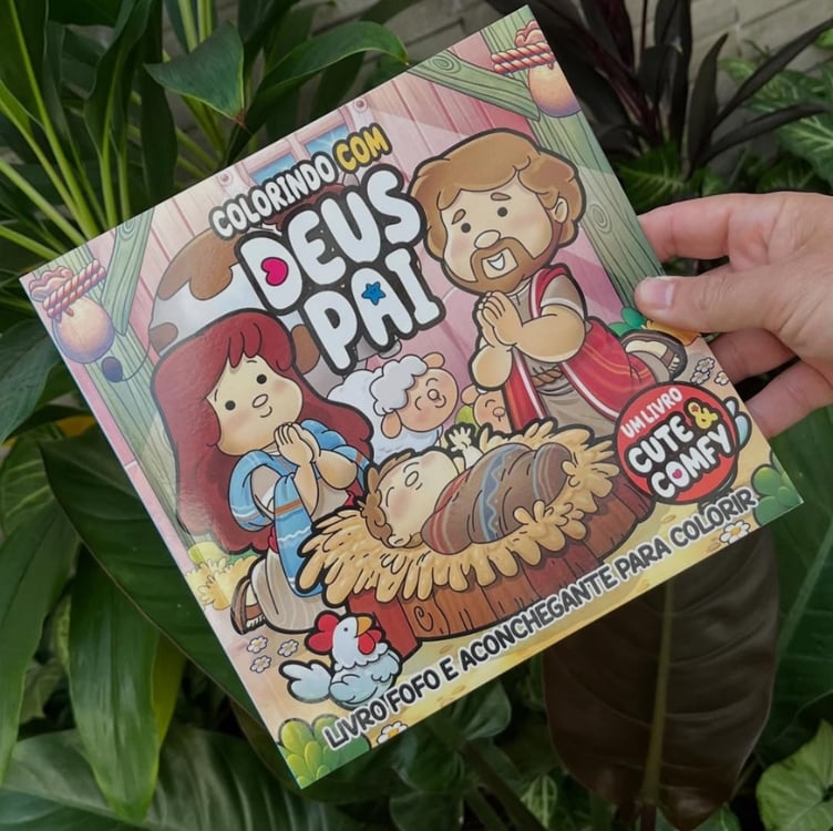 Colorindo com Deus Pai - Um Livro Cute & Comfy - Livro de Colorir Adulto Colorindo com Deus Pai - Um Livro Cute & Comfy - Livro de Colorir Adulto