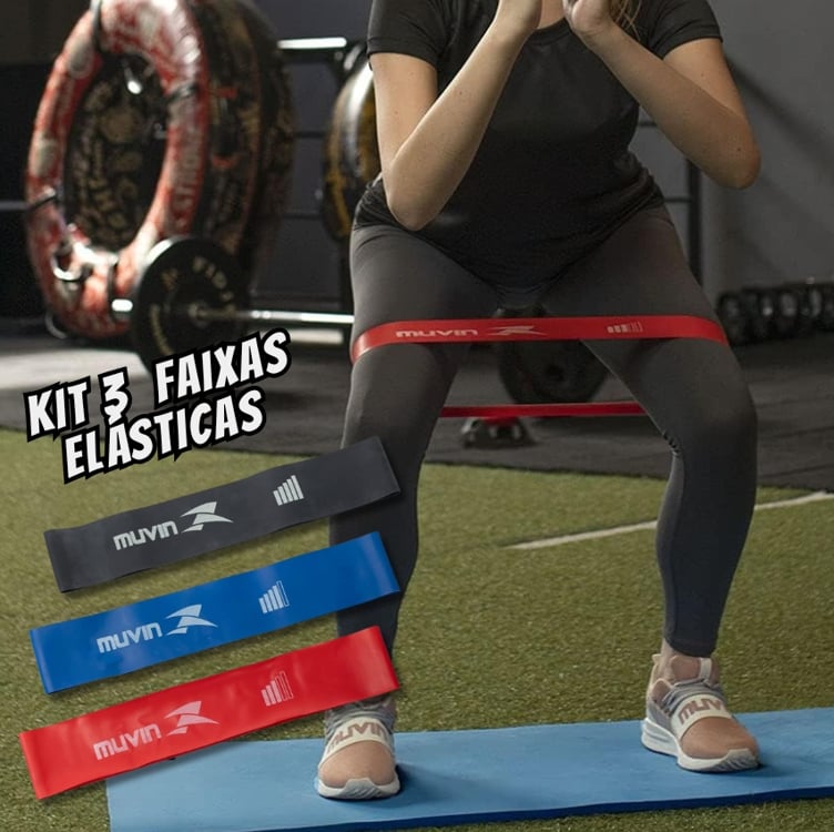 Kit Mini Band Muvin - Faixas Elásticas Circulares Com 3 Tensões - Diferentes Intensidades De Resistência - Elásticos Para Musculação - Exercícios - Força - Treino Funcional - Academia - Ginástica Kit Mini Band Muvin - Faixas Elásticas Circulares Com 3 Tensões - Diferentes Intensidades De Resistência - Elásticos Para Musculação - Exercícios - Força - Treino Funcional - Academia - Ginástica