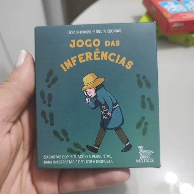 Jogo das inferências: 50 cartas com situações e perguntas para interpretar e deduzir a resposta Folha solta – 7 março 2022 Jogo das inferências: 50 cartas com situações e perguntas para interpretar e deduzir a resposta Folha solta – 7 março 2022