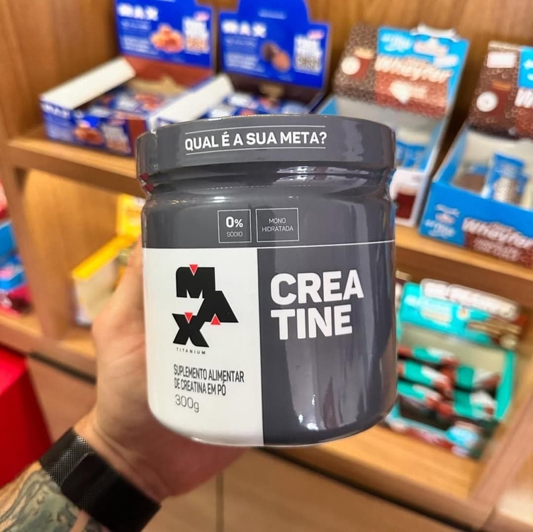 Suplemento Creatina Max Titanium Monohidratada em Pó Pote 300g Creatina Po Sem Sabor Suplemento Creatina Max Titanium Monohidratada em Pó Pote 300g Creatina Po Sem Sabor