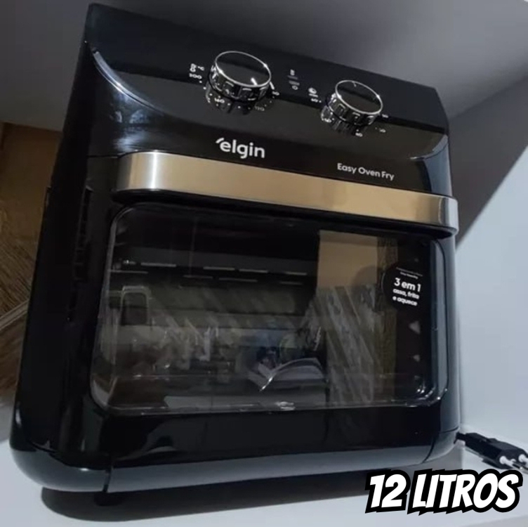 Fritadeira Easy Oven Fry 3 em 1 Elgin 12 Litros 110V - Assa, Frita sem óleo e Reaquece - Airfryer Fritadeira Easy Oven Fry 3 em 1 Elgin 12 Litros 110V - Assa, Frita sem óleo e Reaquece - Airfryer