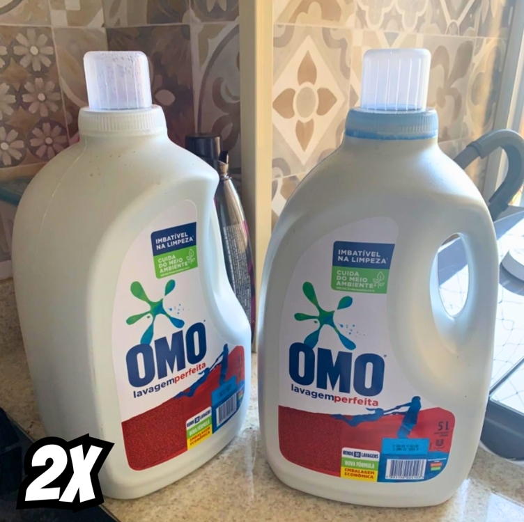 Omo 2 Unidades Det Líquido Lavag Perfeita 5L Omo 2 Unidades Det Líquido Lavag Perfeita 5L