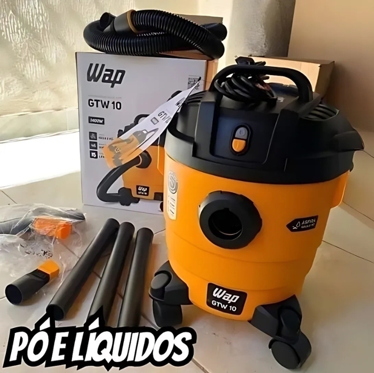 Aspirador De Pó E Água Wap Gtw10 Com Bocal De Sopro 10 Litros - 1400w Aspirador De Pó E Água Wap Gtw10 Com Bocal De Sopro 10 Litros - 1400w