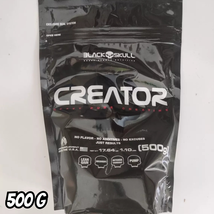 Creator - Creatina Monohidratada - 500g - Refil Black Skull Sabor Sem sabor Creator - Creatina Monohidratada - 500g - Refil Black Skull Sabor Sem sabor