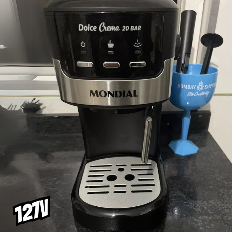 Cafeteira Espresso Dolce Crema 20 Bar Mondial C-20-ec Cor Preto 220v Cafeteira Espresso Dolce Crema 20 Bar Mondial C-20-ec Cor Preto 220v