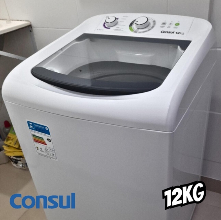 Lavadora de Roupas Consul 12kg 16 Programas de Lavagem Branca CWH12 Lavadora de Roupas Consul 12kg 16 Programas de Lavagem Branca CWH12