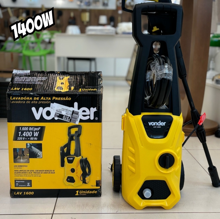 Lavadora De Alta Pressão Vonder 1400w Lav 1600 127v Amarelo Lavadora De Alta Pressão Vonder 1400w Lav 1600 127v Amarelo