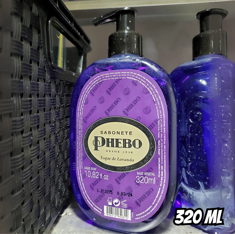 Phebo Sabonete Líquido, Toque De Lavanda, 320ml Phebo Sabonete Líquido, Toque De Lavanda, 320ml