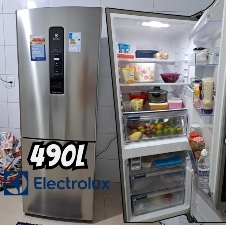 Geladeira/Refrigerador Electrolux Frost Free - Inverse Cinza 490L IB7S Geladeira/Refrigerador Electrolux Frost Free - Inverse Cinza 490L IB7S