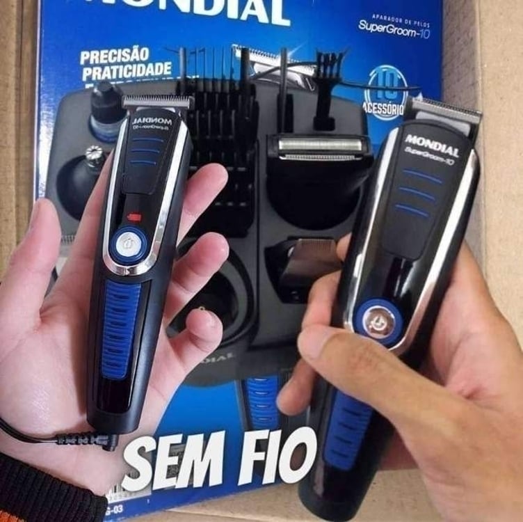 Aparador de Pelos Mondial Super Groom 10 em 1 - 1 Velocidade com Acessórios Aparador de Pelos Mondial Super Groom 10 em 1 - 1 Velocidade com Acessórios