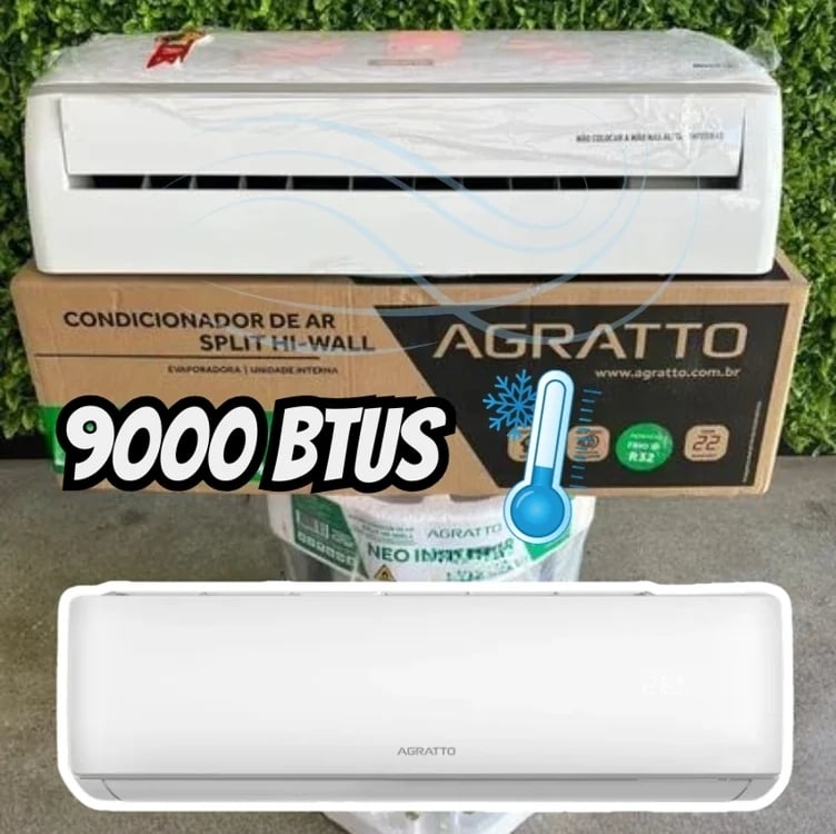Ar-Condicionado Split HW Agratto One Top 9.000 BTUs R-32 Só Frio 220V Ar-Condicionado Split HW Agratto One Top 9.000 BTUs R-32 Só Frio 220V