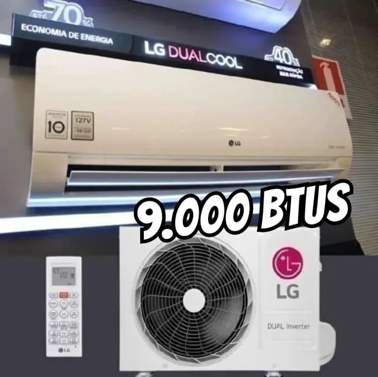 Ar Condicionado Hi Wall LG Dual Inverter Voice 9.000 Btus Quente e Frio 220v R-32 Ar Condicionado Hi Wall LG Dual Inverter Voice 9.000 Btus Quente e Frio 220v R-32