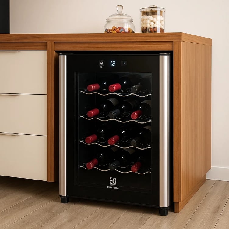 Adega de Vinho Electrolux 24 Garrafas Uma Porta com Painel Digital WSF24 127v Adega de Vinho Electrolux 24 Garrafas Uma Porta com Painel Digital WSF24 127v