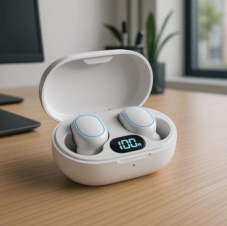 Fones de Ouvido Bluetooth E7S TWS Sem Fio com Cancelamento de Ruído e Microfone Fones de Ouvido Bluetooth E7S TWS Sem Fio com Cancelamento de Ruído e Microfone