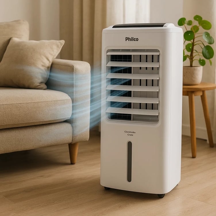 Climatizador 4 em 1 com 3 Velocidades com Timer Branco 220V PCL05A Philco - Britânia Climatizador 4 em 1 com 3 Velocidades com Timer Branco 220V PCL05A Philco - Britânia