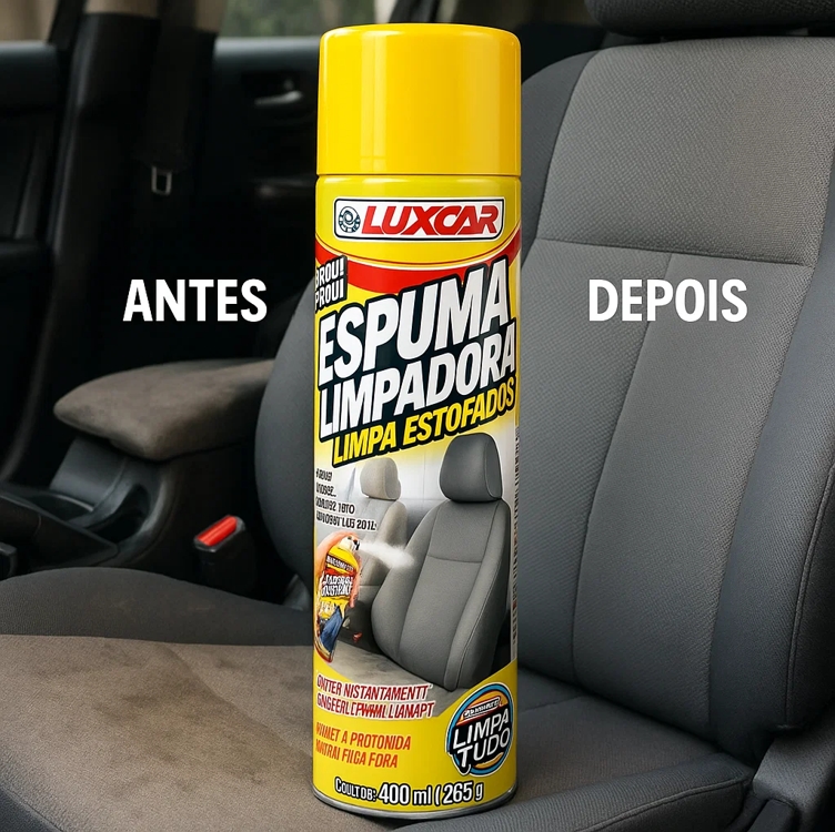 Espuma Limpadora Limpa Estofados Spray Luxcar 400 Ml Espuma Limpadora Limpa Estofados Spray Luxcar 400 Ml