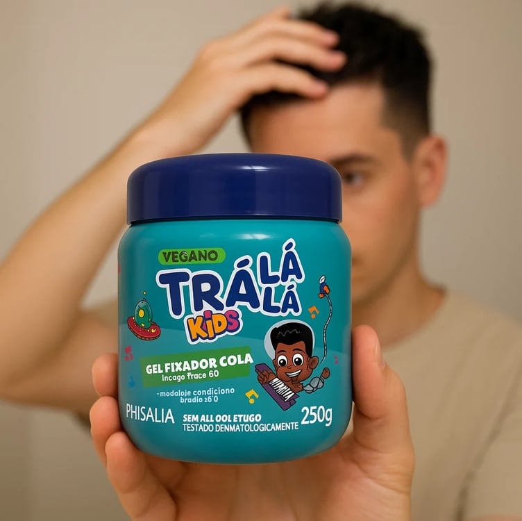 Trá Lá Lá Gel Cola Condicionante Personagem Kids Azul 250 G Trá Lá Lá Gel Cola Condicionante Personagem Kids Azul 250 G