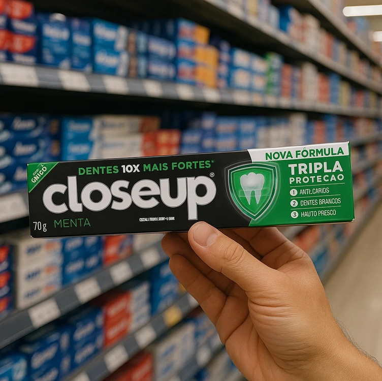 Close Up Creme Dental Triple Menta 70g, Branco Close Up Creme Dental Triple Menta 70g, Branco
