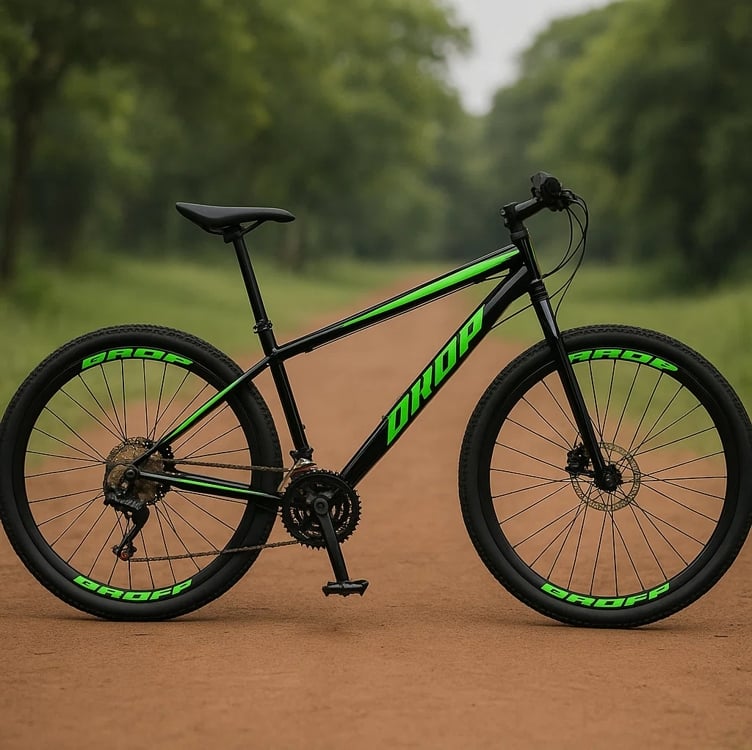 Bicicleta 29 Dropp Sport Aço 21 Marchas Freio a Disco - Preto+verde Bicicleta 29 Dropp Sport Aço 21 Marchas Freio a Disco - Preto+verde