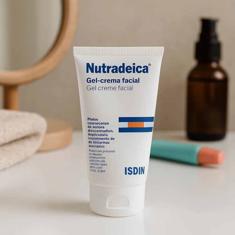 ISDIN Gel Creme Facial Para Pele Descamativa Nutradeica - 50Ml ISDIN Gel Creme Facial Para Pele Descamativa Nutradeica - 50Ml