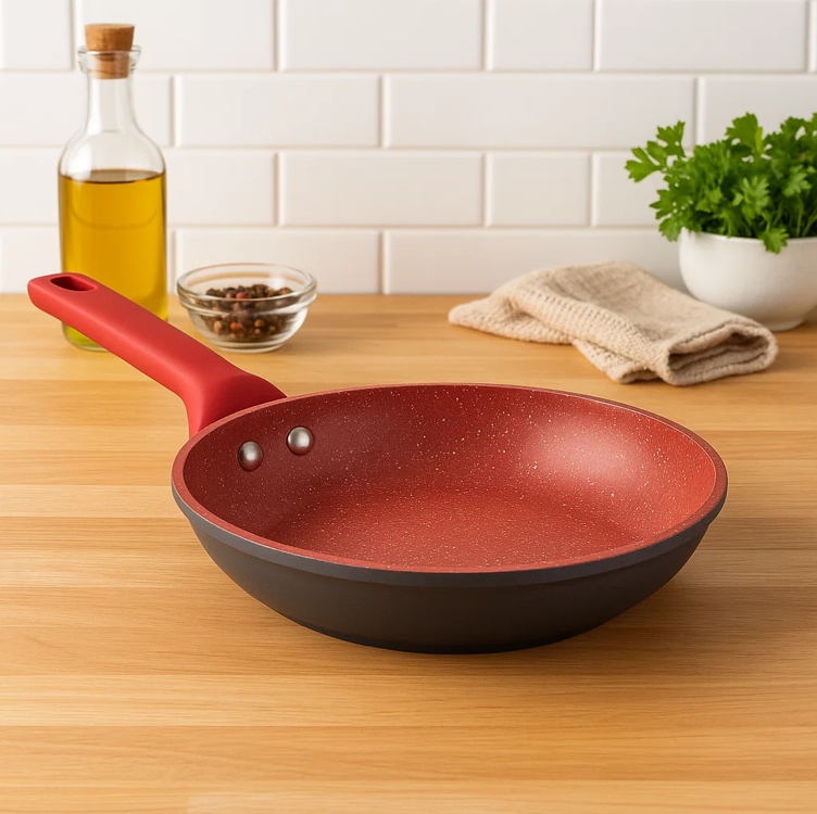Frigideira 22 cm ColorStone de alumínio com antiaderente, Titânio, ALU8259-TI, Euro Home Frigideira 22 cm ColorStone de alumínio com antiaderente, Titânio, ALU8259-TI, Euro Home