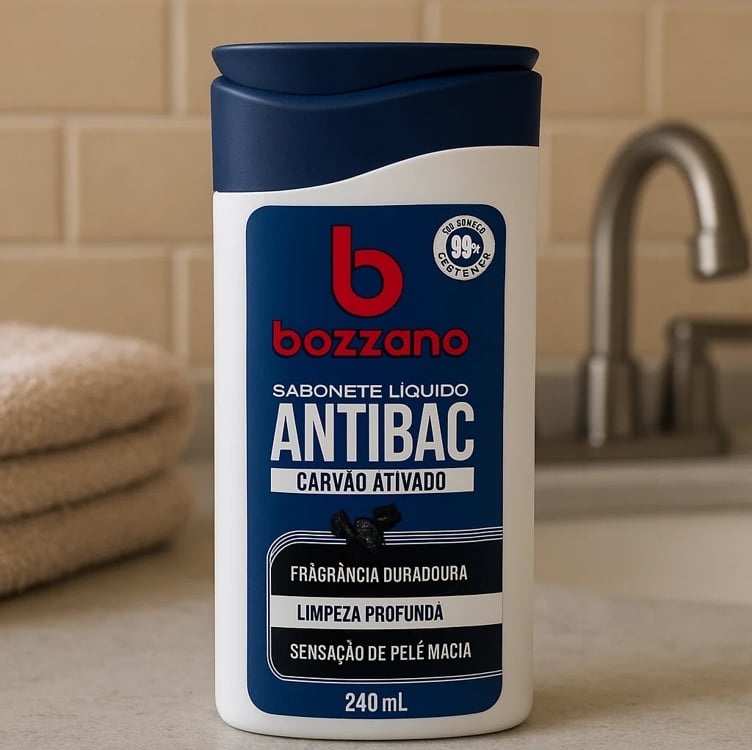 Sabonete Líquido Bozzano Antibac Carvão Ativado 240ml Sabonete Líquido Bozzano Antibac Carvão Ativado 240ml