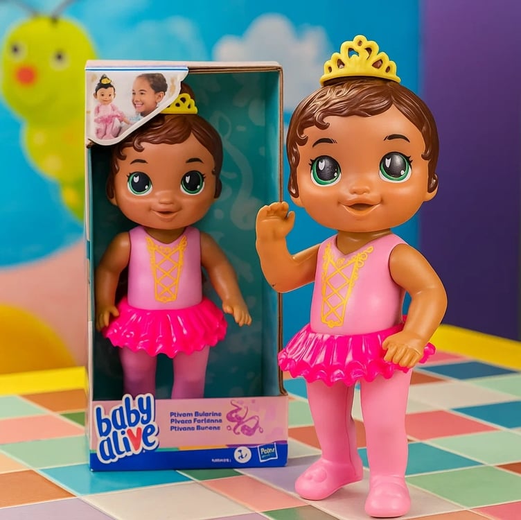 Baby Alive Boneca Princesa Bailarina Bebê de Cabelos Castanhos em plástico 26 cm Brinquedo para meninas e meninos a partir de 3 anos Baby Alive Boneca Princesa Bailarina Bebê de Cabelos Castanhos em plástico 26 cm Brinquedo para meninas e meninos a partir de 3 anos