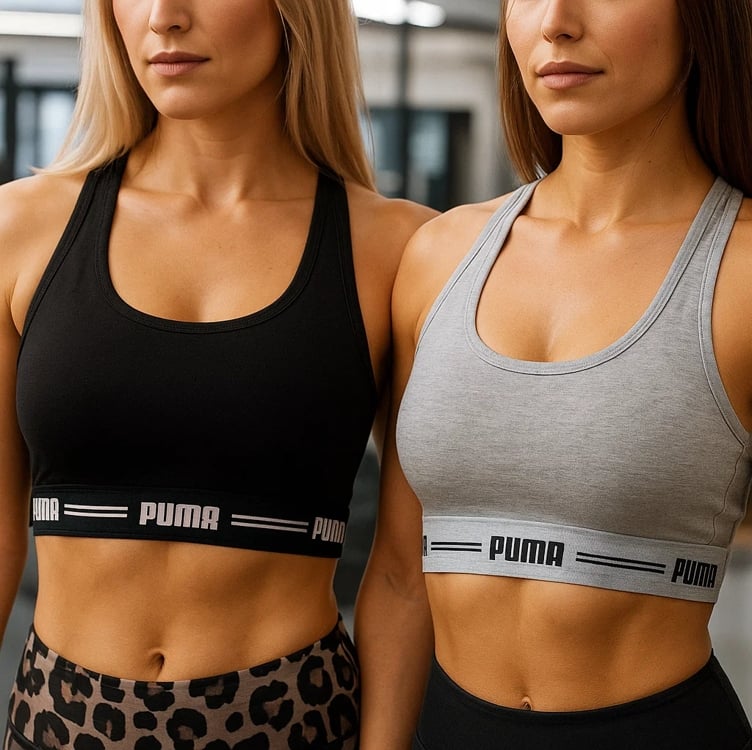 Kit 2 Top Academia Puma Treino Fitness Esportivo Algodão Kit 2 Top Academia Puma Treino Fitness Esportivo Algodão