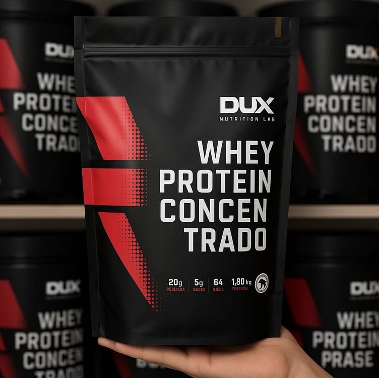 Whey Protein Concentrado Refil 1,8 Kg Sabor Cookies - Dux Human Health Whey Protein Concentrado Refil 1,8 Kg Sabor Cookies - Dux Human Health