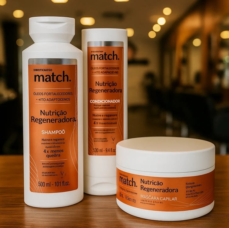 Kit Match Nutrição Regeneradora: Shampoo 300ml + Máscara Kit Match Nutrição Regeneradora: Shampoo 300ml + Máscara