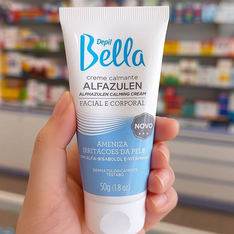 Creme Calmante Alfazulen Depil Bella 50g Creme Calmante Alfazulen Depil Bella 50g
