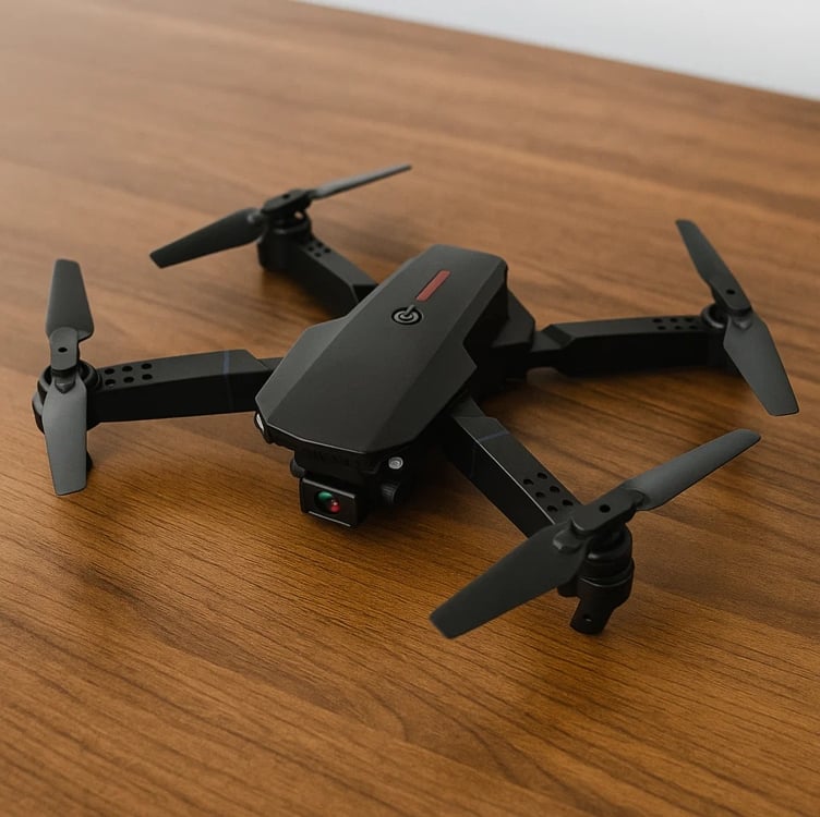 Mini Drone E88 Pro Com Câmera Dupla Wifi Com Case 2 Baterias