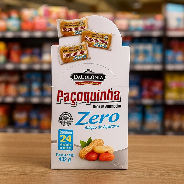 DaColônia Display Pacoca Rolha Zero 432G (24X18G) DaColônia Display Pacoca Rolha Zero 432G (24X18G)