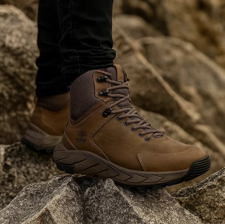 Bota Masculina Adventure Couro Cano Alto Cadarço Venetto - Marrom Bota Masculina Adventure Couro Cano Alto Cadarço Venetto - Marrom